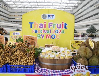 กรมการค้าภายใน จัดกิจกรรมรณรงค์บริโภคผลไม้ “Thai Fruit Festival 2024 by MOC” นำผลไม้ภาคเหนือและภาคใต้ จำหน่ายตรงถึงผู้บริโภค