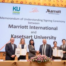 แมริออทลงนามบันทึกข้อตกลงความร่วมมือ (MoU) กับมหาวิทยาลัยเกษตรศาสตร์ เพื่อส่งเสริมและพัฒนาบุคลากรด้านอุตสาหกรรมบริการรุ่นใหม่ในประเทศไทย