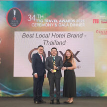 “ออนิกซ์ ฮอสพิทาลิตี้ กรุ๊ป” ยืนหนึ่งในใจลูกค้าและพันธมิตร คว้ารางวัล “Best Local Hotel Brand – Thailand” จากTTG Travel Awards ครั้งที่ 34